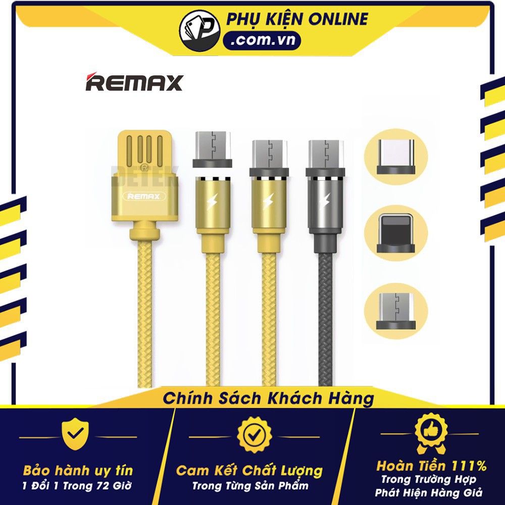 | Best Seller | [ SP HOT ] Cáp sạc nam châm REMAX RC  095M - lực hút nam châm mạnh mẽ