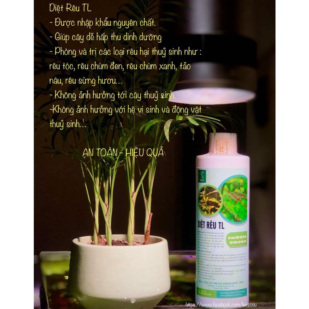 Dung Dịch Diệt Rêu TL - Hỗ Trợ Phòng Và Xử Lý Rêu Hại Thủy Sinh