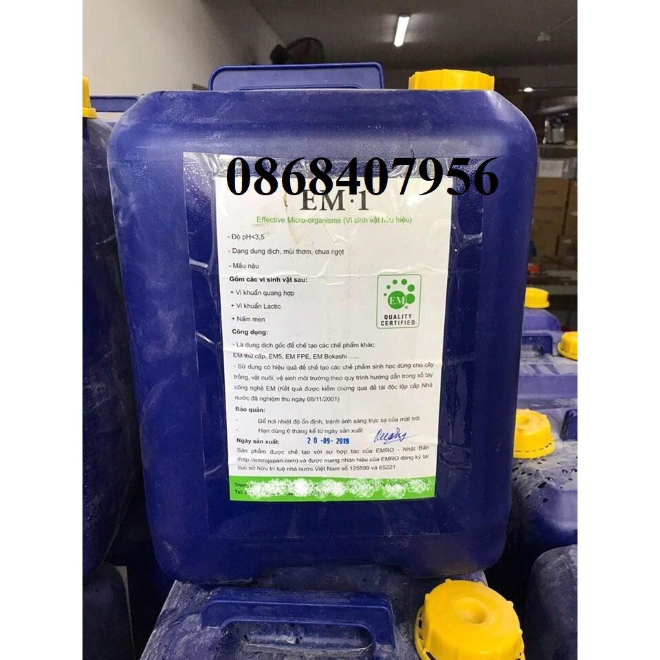 Chế phẩm sinh học em 1 - em gốc dùng trong nuôi trồng thuỷ sản, Xuất xứ: Việt Nhật (20 lít/ can)