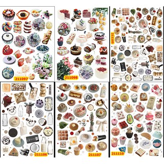 Sticker A4 [BÁNH NGỌT ĐỦ LOẠI 1] Dạng Lì Trang Trí Bullet Journal Siêu Đẹp 211
