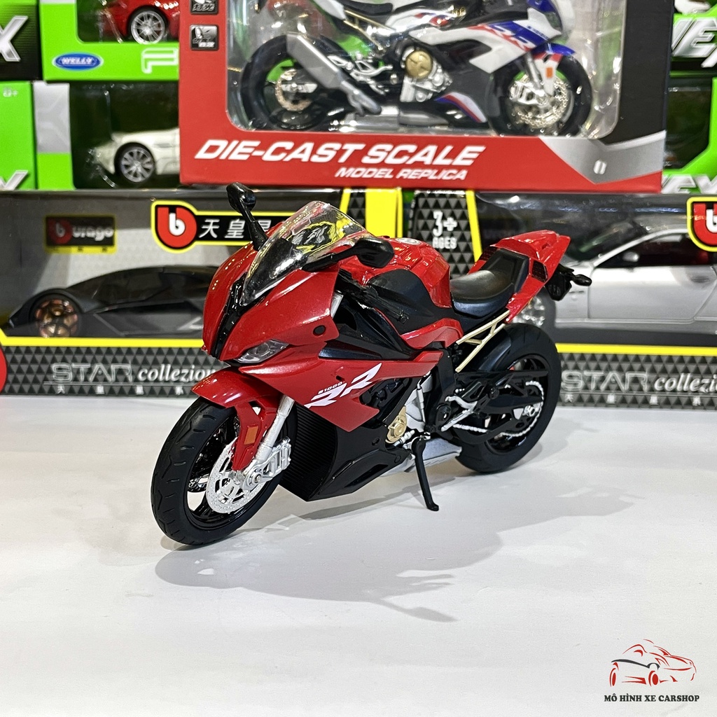Xe mô hình motor siêu xe BMW s1000rr 2020 tỉ lệ 1:12 Hãng Alloy