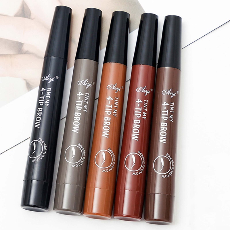 (hàng Mới Về) Bút Kẻ Lông Mày Dạng Phẩy Sợi Đầu Bút Phân Nhánh Tiện Dụng | BigBuy360 - bigbuy360.vn