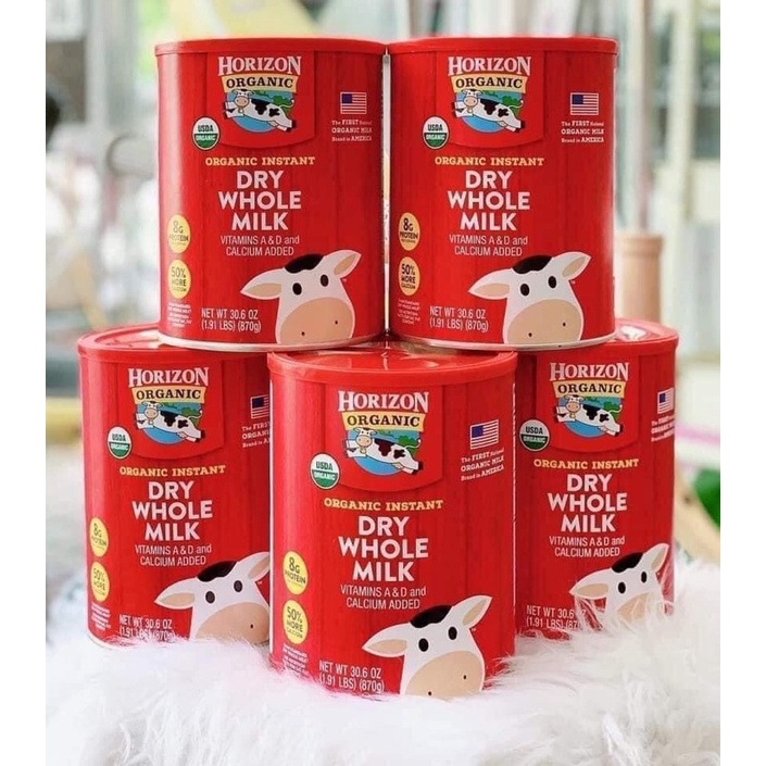 Sữa Horizon Organic Dry Whole Milk - Sữa tươi dạng bột hữu cơ Organic Horizon 870gr