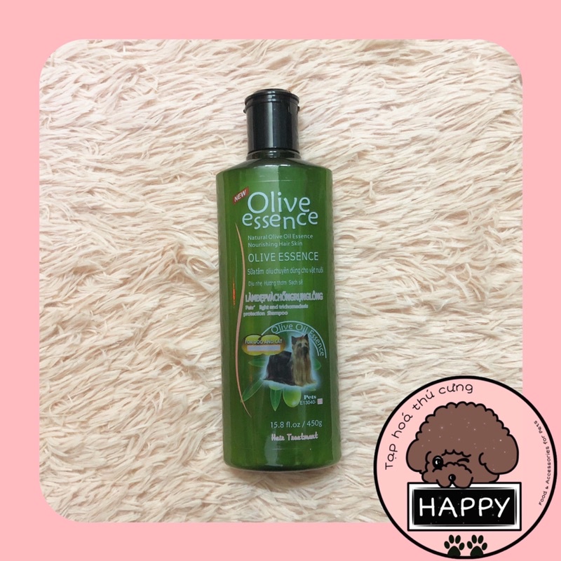 Sữa tắm Olive Essence cho chó mèo 450ml / Sữa tắm cho thú cưng giá rẻ Olive [Ảnh thật] [Có sẵn] - Tạp Hóa Thú Cưng Happy