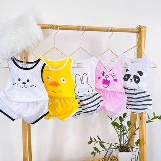 Combo 5 bộ ba lỗ cho bé size 3-15 kg