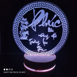 Đèn Ngủ 3D Led Phúc Lộc Thọ