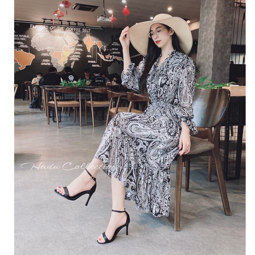 Giày Sandal Cao Gót 8P NT_Ver2 Quai Ngang, Hàng VNXK HADU M796, BH 24 Tháng
