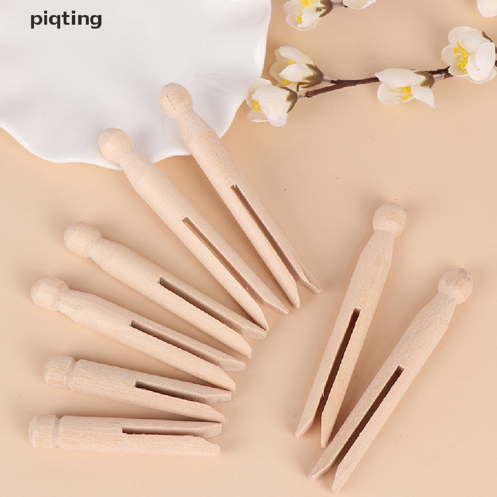 Set 5 Kẹp Gỗ Treo Quần Áo Búp Bê Truyền Thống