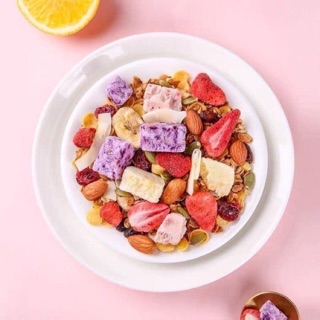 A.Béo [Hottt] Ngũ Cốc Sữa Chua Giảm Cân Mix Các Loại Hoa Quả Gói To 500gr