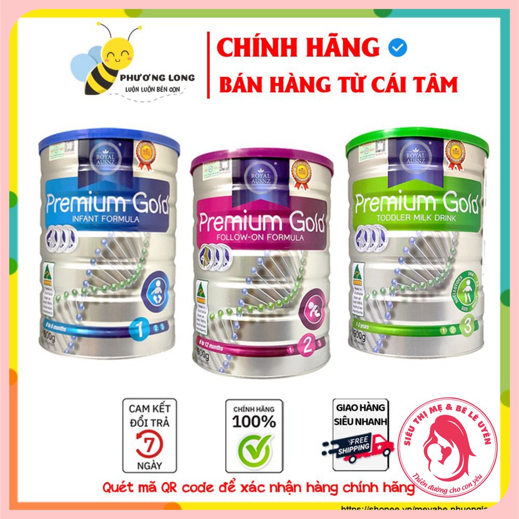 Sữa Hoàng Gia Úc Royal Asunz Premium Gold số 1,2,3 (400-900g) giúp trẻ phát triển toàn diện