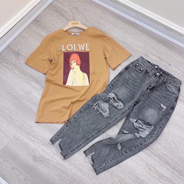 Quần jean baggy khói rách nhiều mã 37 | BigBuy360 - bigbuy360.vn