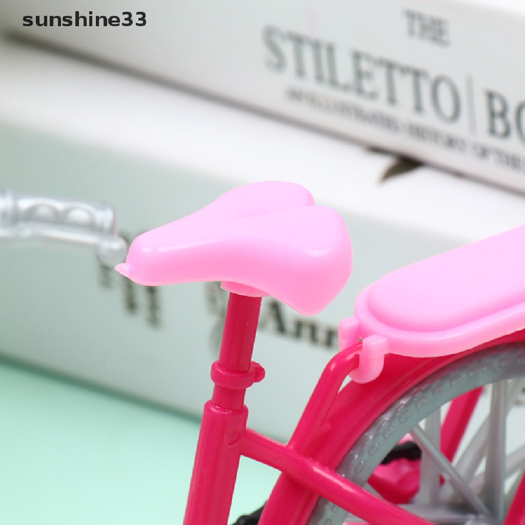SU Dollhouse Single Bicycle Outdoor Sports Toy Photo Decoration for 30cm Doll Toys n