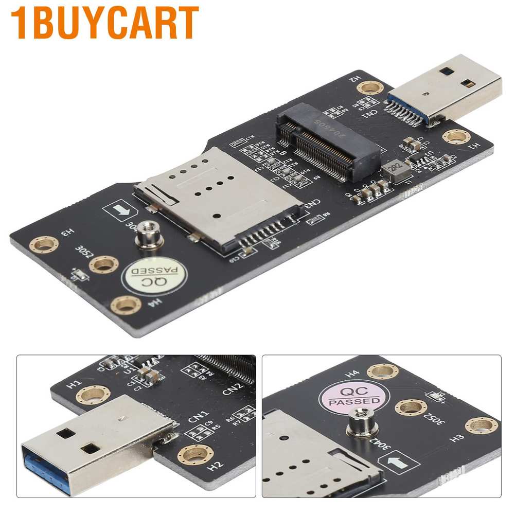 1buycart Riser Card NGFF to SIM 3G/4G/5G Module USB 3.0 Adapter for Desktop Computer Laptop