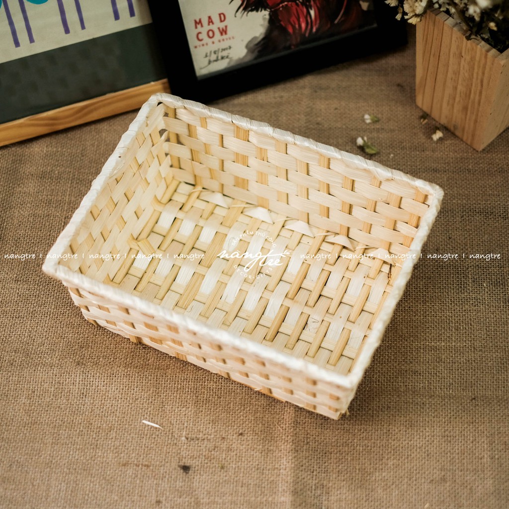 Khay tre đan gói quà, Khay tre chữ nhật