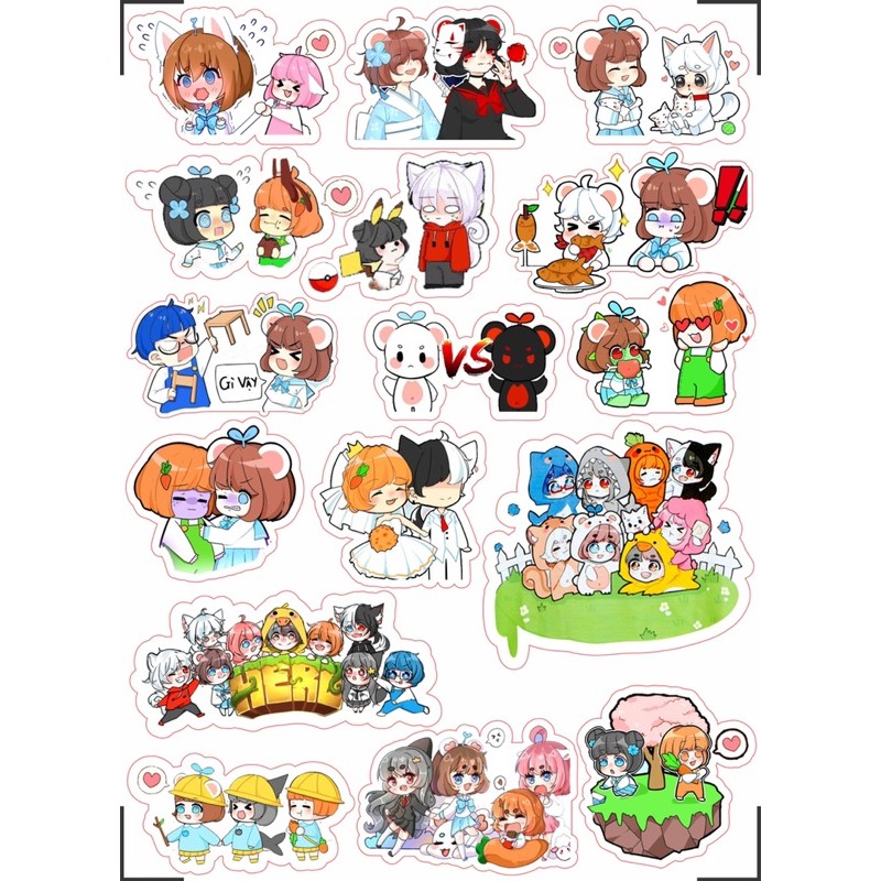 Sticker heroteam 30-60 cái ép lụa decal/ hình dán hero team