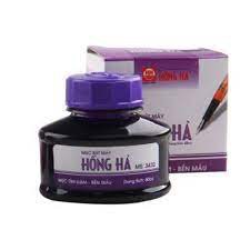 Mực bút máy Hồng hà các màu xanh tím đen (60ml)