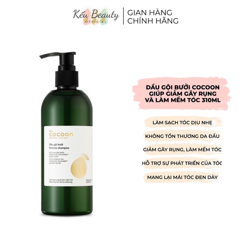 Dầu gội bưởi Cocoon Pomelo Shampoo ngừa gãy rụng, kích thích mọc tóc 310ml  - Dầu Gội | TheFaceHolic.com