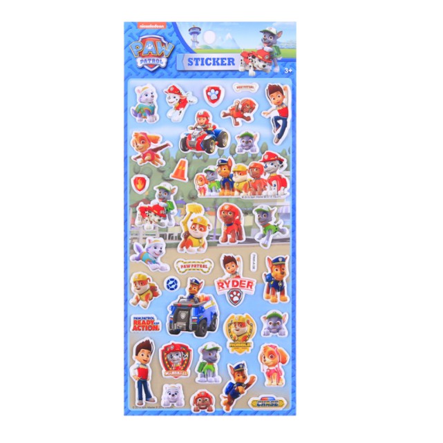 Sticker 3D Biệt đội Chó Cứu Hộ hình dán trang trí nổi cho bé