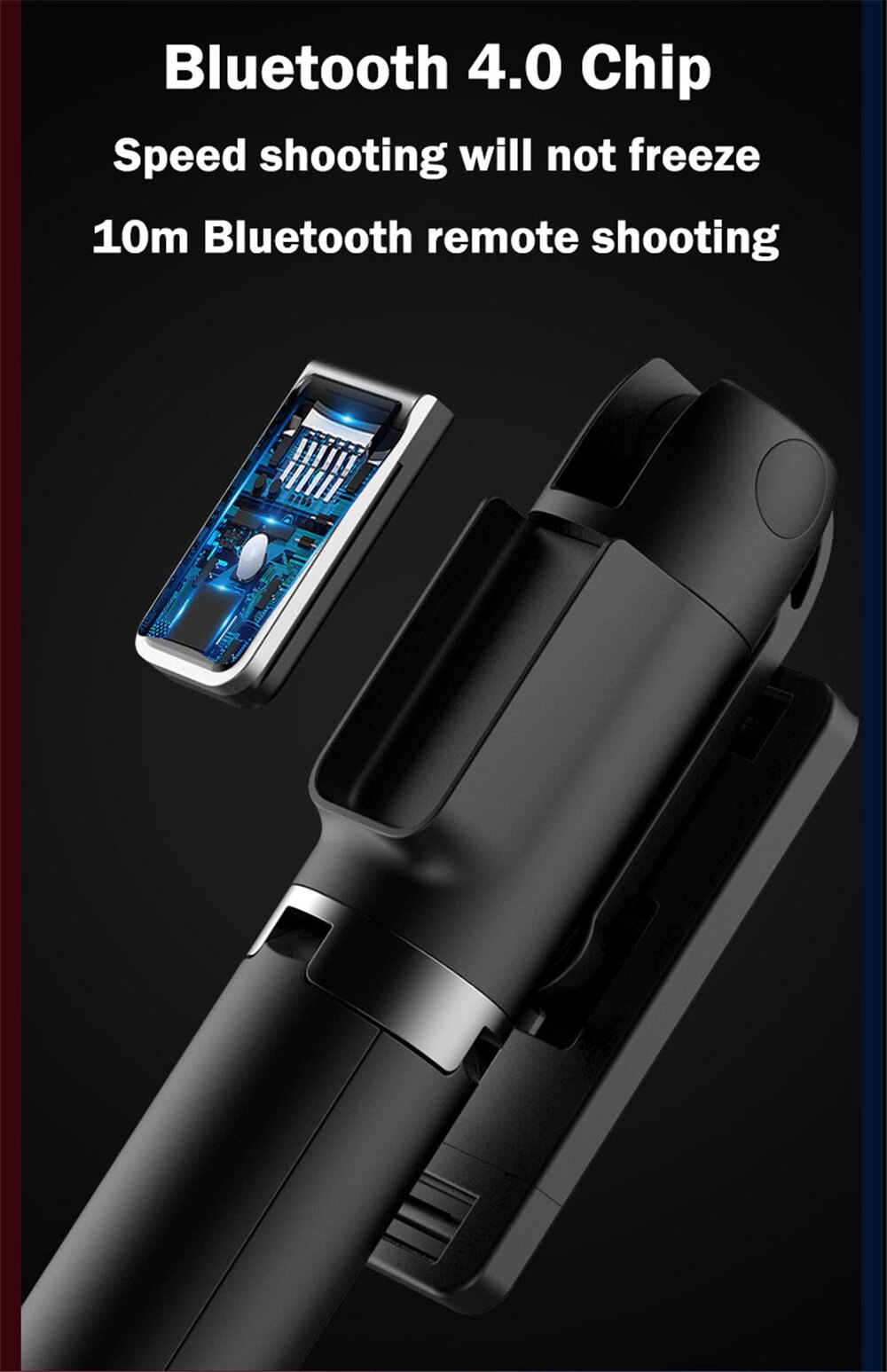 Mini palo de Selfie Bluetooth inalámbrico portátil para iPhone, multifunción para Samsung, trípode integrado, soporte de teléfono móvil