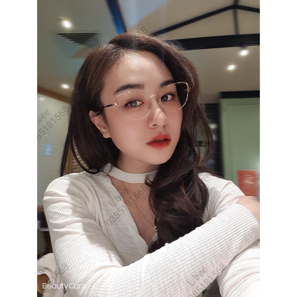 Gọng kính titan mắt mèo siêu xinh 1L1728B
