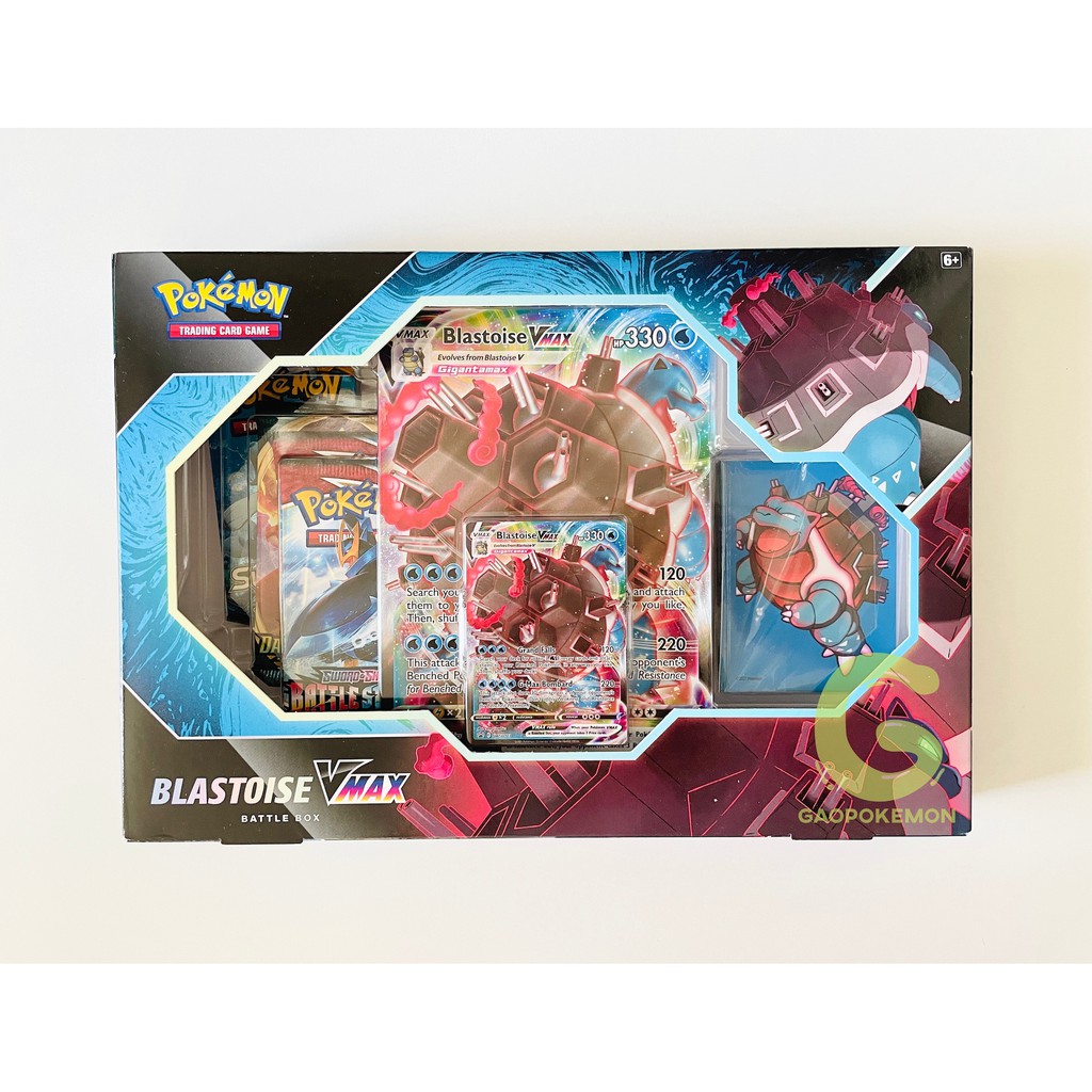 Hộp 4 gói thẻ bài Pokemon TCG: Blastoise Vmax Battle Box