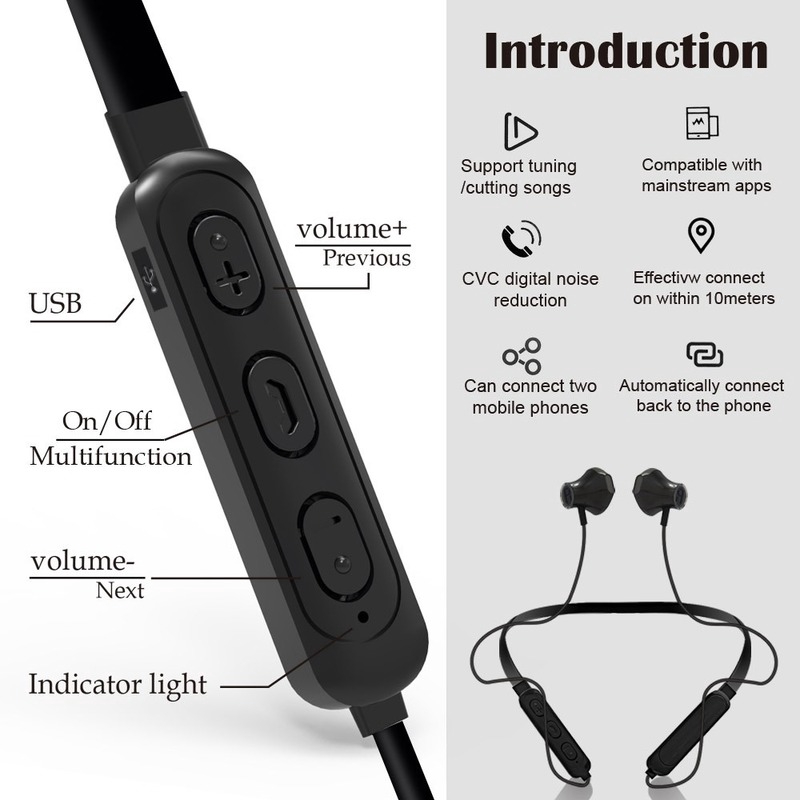 Tai nghe Bluetooth thiết kế đeo cổ phong cách thể thao cá tính | BigBuy360 - bigbuy360.vn
