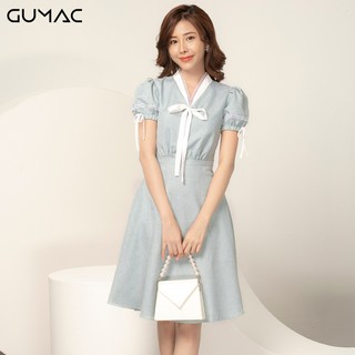 Đầm nơ cổ nhún eo DA934 GUMAC