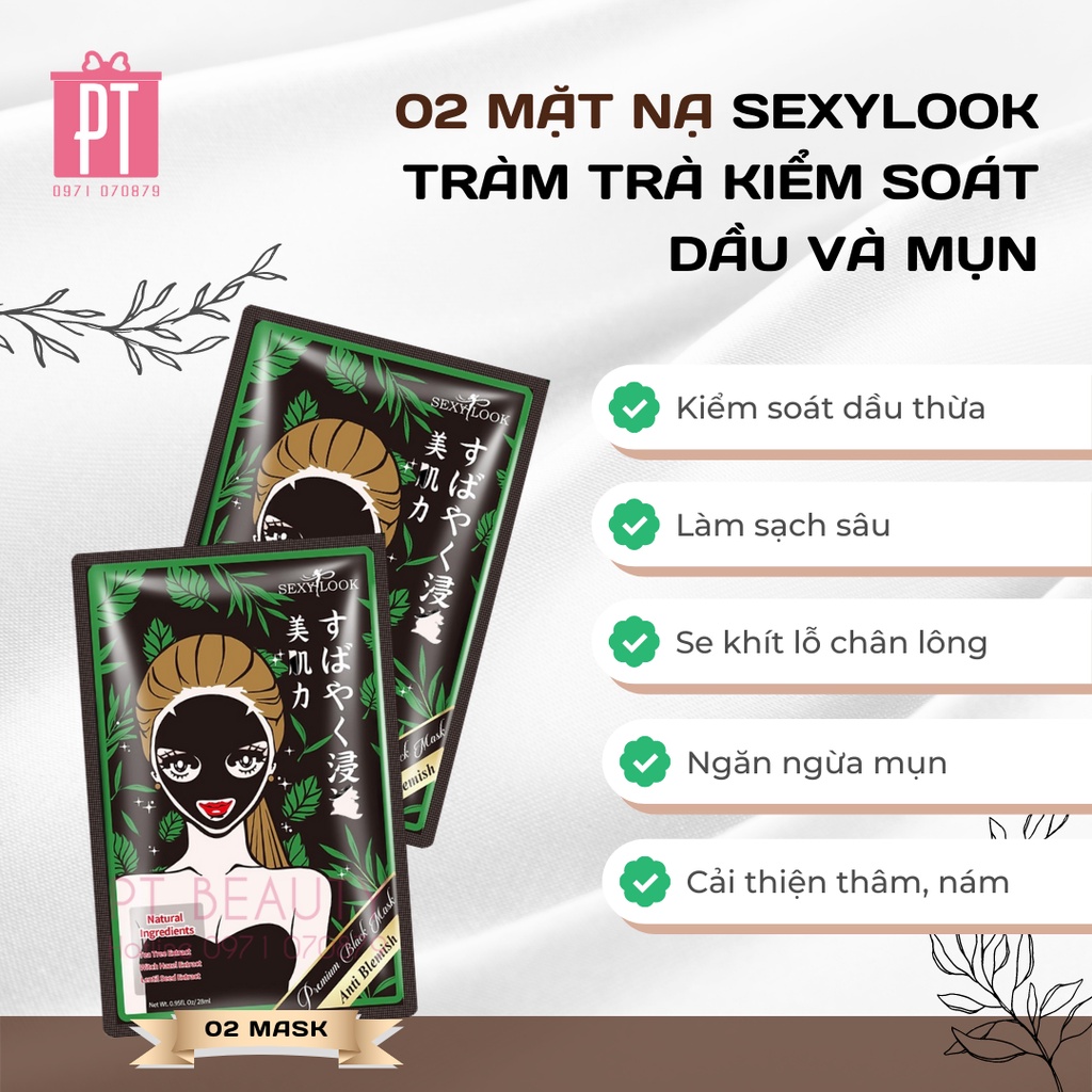 [CB17] Combo Sexylook 4 Miếng Mặt Nạ Và Tuýp Gel Tẩy Trang