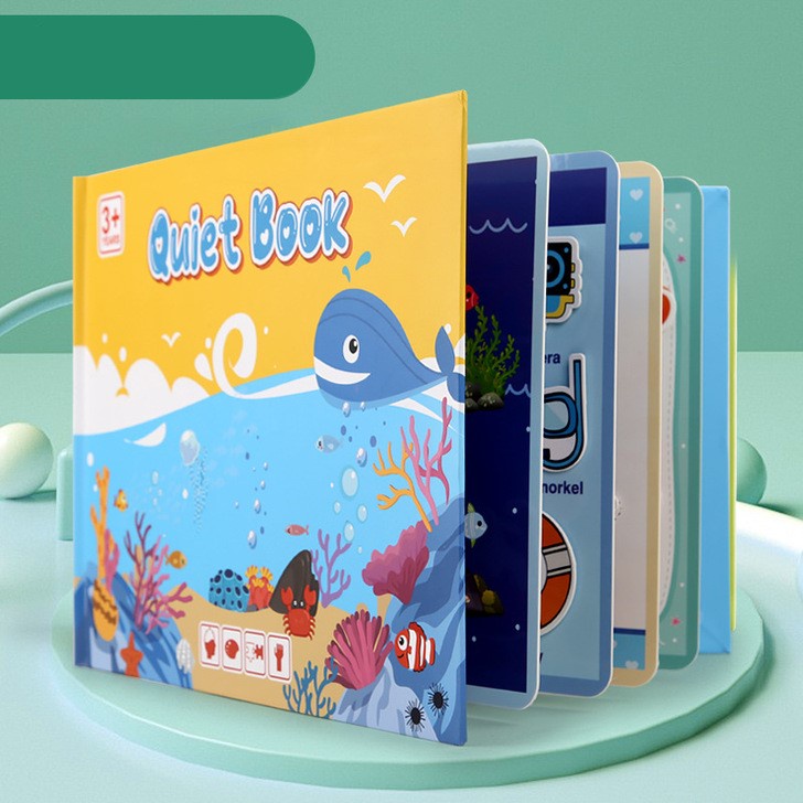 [Hàng sẵn] Bộ sách Quiet Book Giáo Dục Sớm Cho Bé, Bộ Học Liệu Bóc Dán Nhiều Chủ Đề, Busy Board cho bé học dự thính