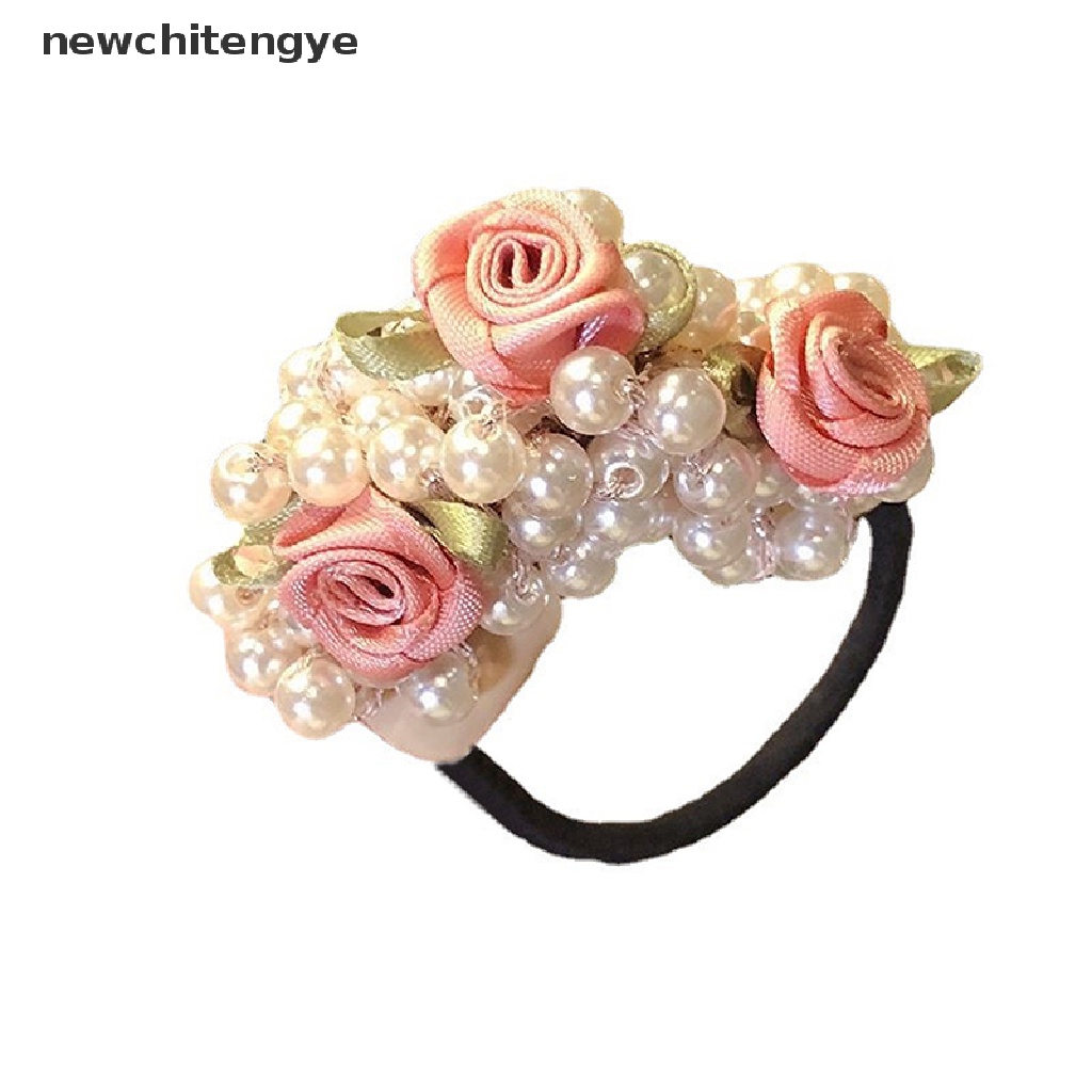 Dây Cột Tóc Co Giãn Đính Hạt Ngọc Trai Xinh Xắn