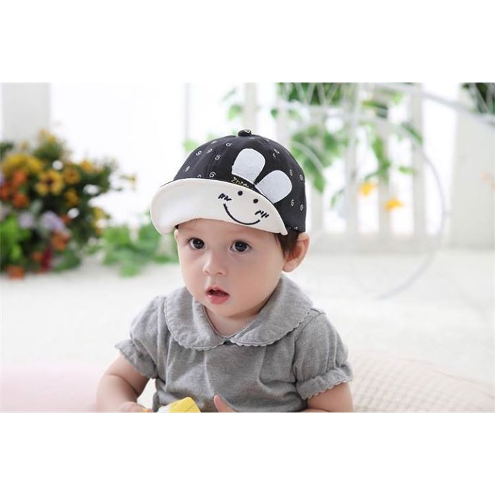 Mũ lưỡi trai họa tiết hoạt hình đáng yêu cho bé 1 - 3 tuổi có điều chỉnh to nhỏ