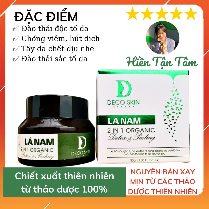 Lá Nam 2 In 1 Organic Detox & Peeling - Thải độc cho da nhiễm corticoid, tẩy da chết, tắm trắng da - Lá Nam Acnes | BigBuy360 - bigbuy360.vn