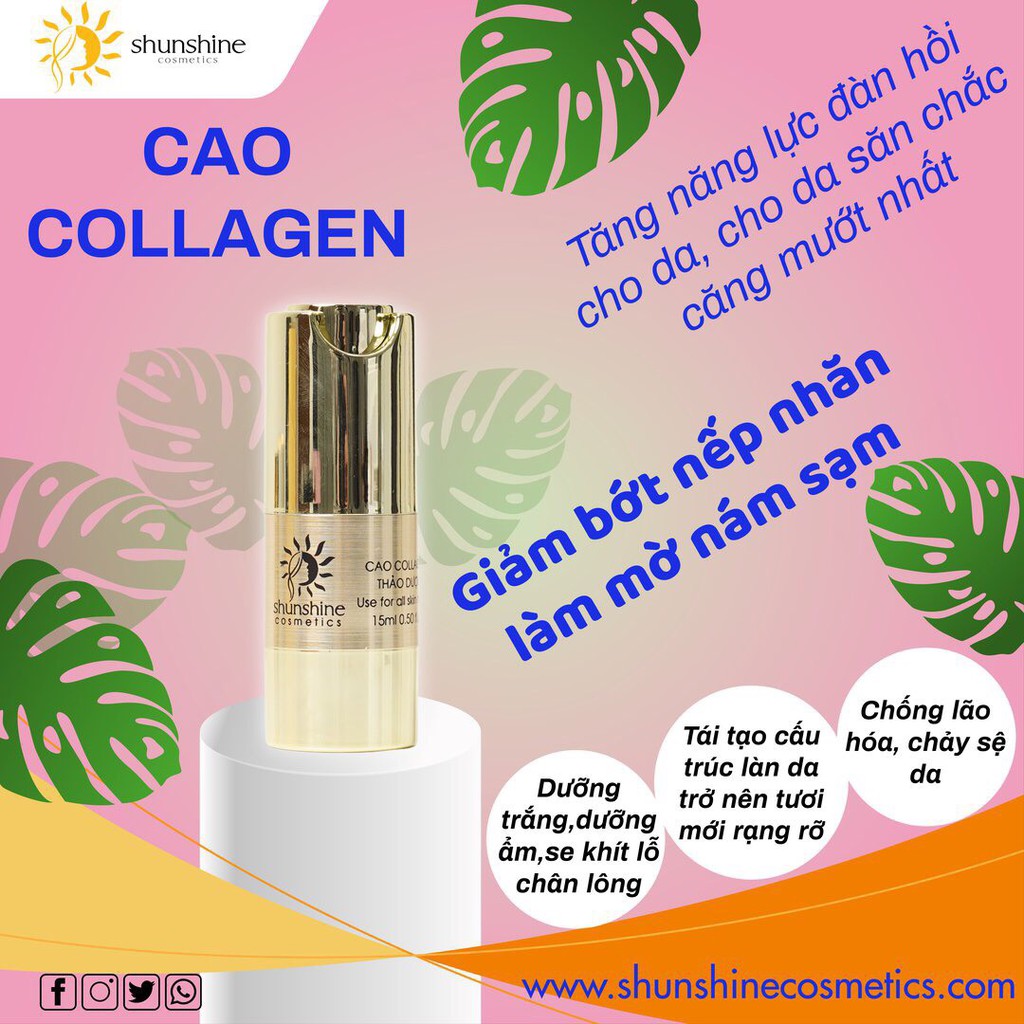 Shunshine Cosmetics cao collagen thảo dược làm đẹp da, da săn chắc, căng bóng ngậm nước ẩm | BigBuy360 - bigbuy360.vn