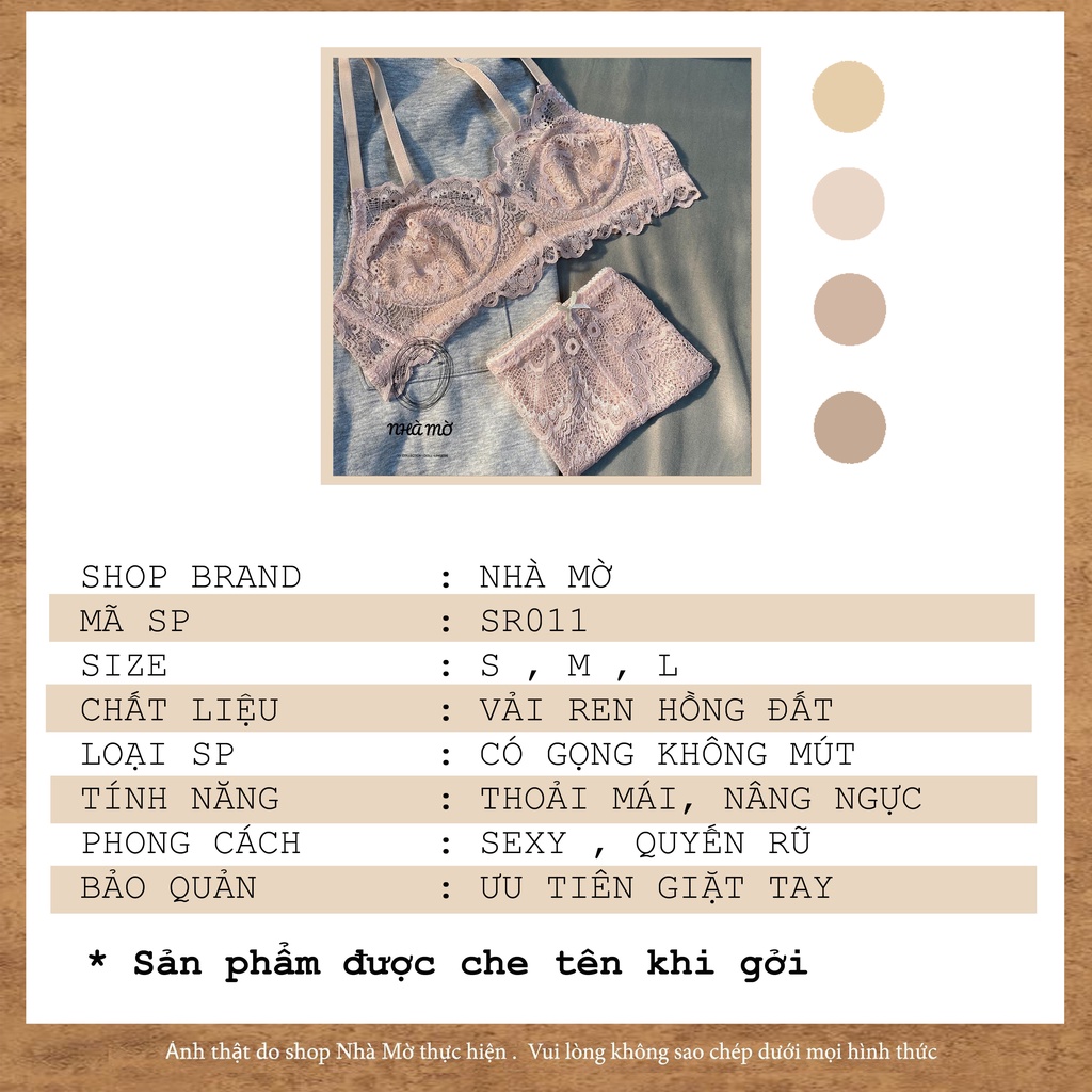 Set bra hồng đất CÁ CONCEPT đồ lót thiết kế có gọng không mút có lót nude đủ size | BigBuy360 - bigbuy360.vn