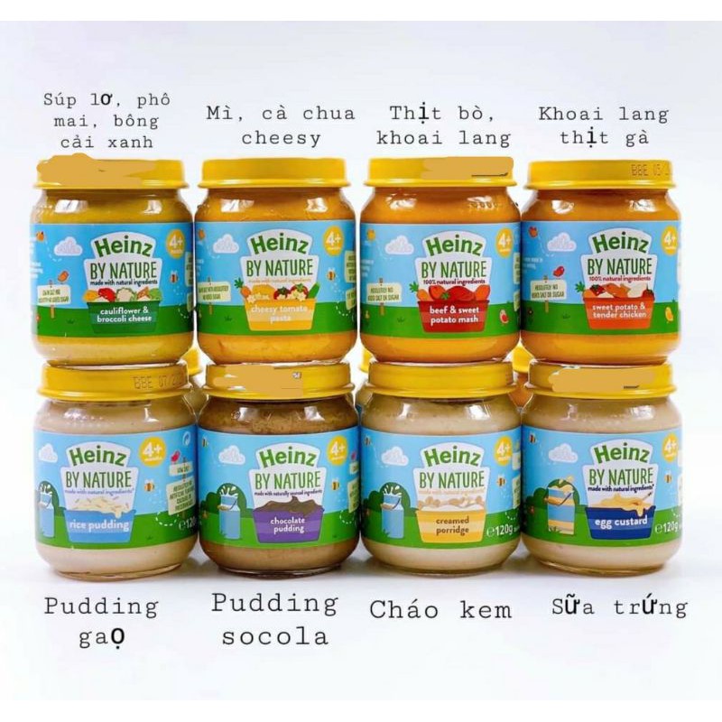 Hũ ăn dặm Heinz Anh (UK) - 120gr - Dành cho bé ăn dặm từ 4 tháng tuổi