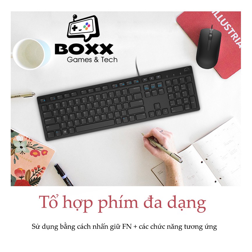 Bàn phím Dell KB216 - Hàng Chính Hãng, bàn phím máy tính, văn phòng