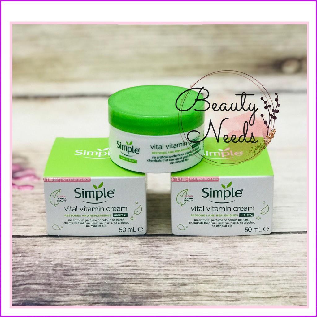 Kem Simple Kind To Skin Vital Vitamin dưỡng da ban đêm 50ml | BigBuy360 - bigbuy360.vn