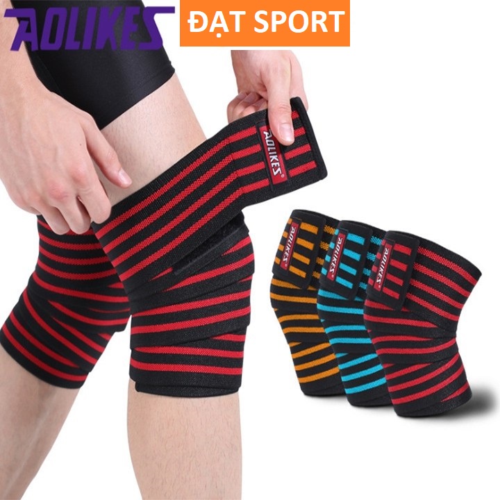 Dây Quấn Bảo Vệ Gối AOLIKES 7165 - Tập Thể Thao - Tập Gym - PowerLifting - Hỗ Trợ , Trợ Lực Khớp Gối , Cao cấp