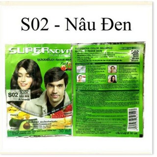 Dầu Gội Nhuộm Tóc Thảo Dược Phủ Bạc Super Nova (lẻ 1 gói)