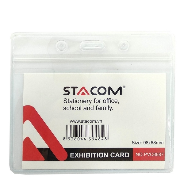 Bảng Tên Nhựa PVC Stacom Có Khóa Kéo ID-PVC6687 - Stacom