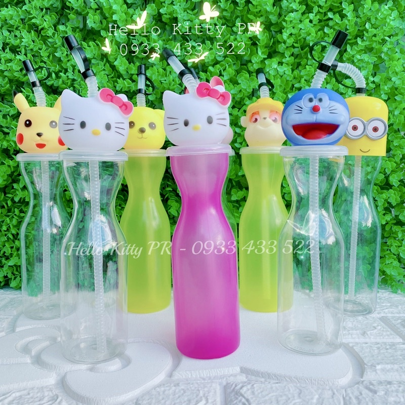 Bình nhựa 3D 500ml HELLO KITTY - DOREMON DORAEMON