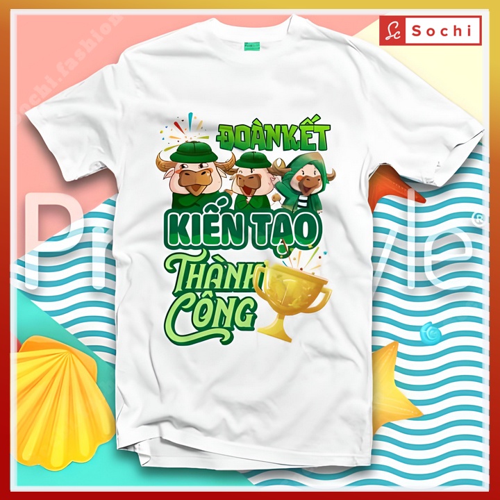 Áo phông đồng phục, áo nhóm đi biển, áo thun đi biển hội nhóm chất cotton dày dặn thoáng mát BSTDP03