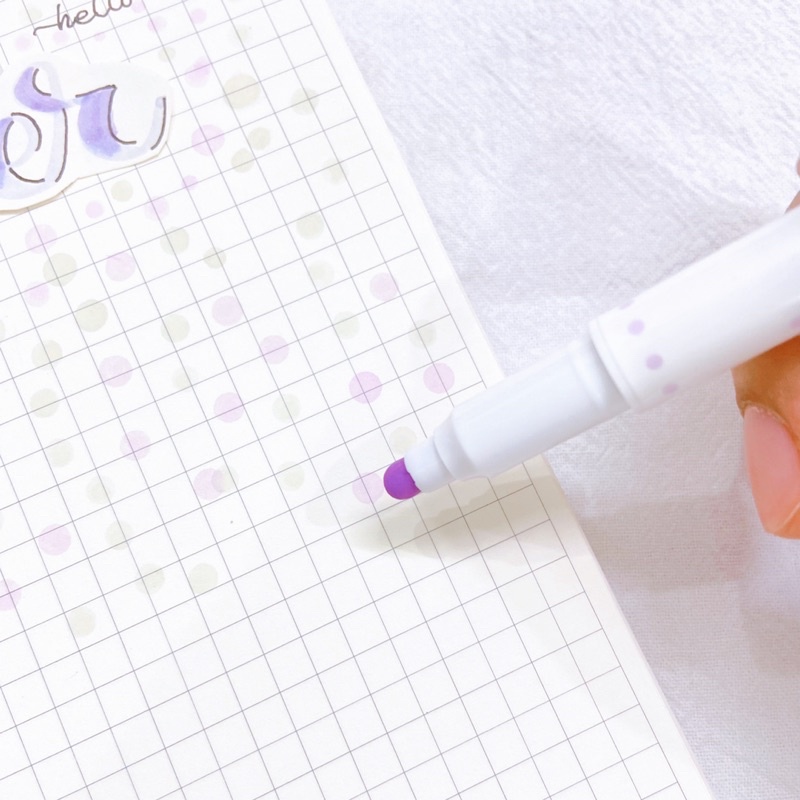 SET 6 BÚT HIGHLIGHT 2 IN 1 CHẤM TRÒN ĐÁNH DẤU BÀI MÀU SẮC BẢN DUPE ZIG Clean Color Dot TRANG TRÍ SỔ TAY BULLET JOURNAL