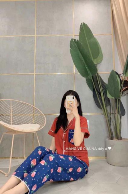 [Mã WA1606 giảm 15% đơn 99k] Bộ lụa phối kate thái tay ngắn quần dài | BigBuy360 - bigbuy360.vn