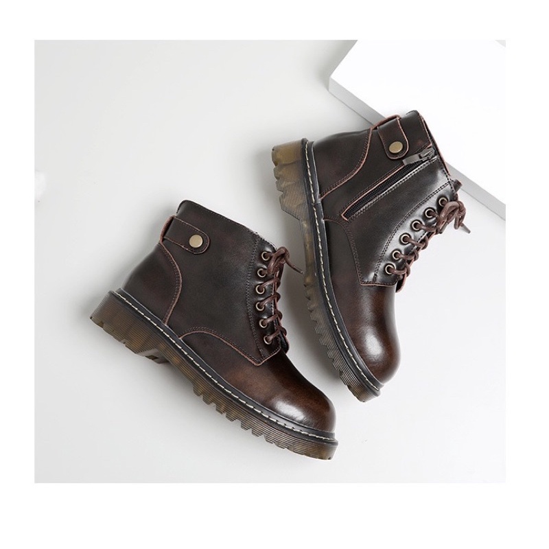 Giày da bò nữ Vintage cao cấp