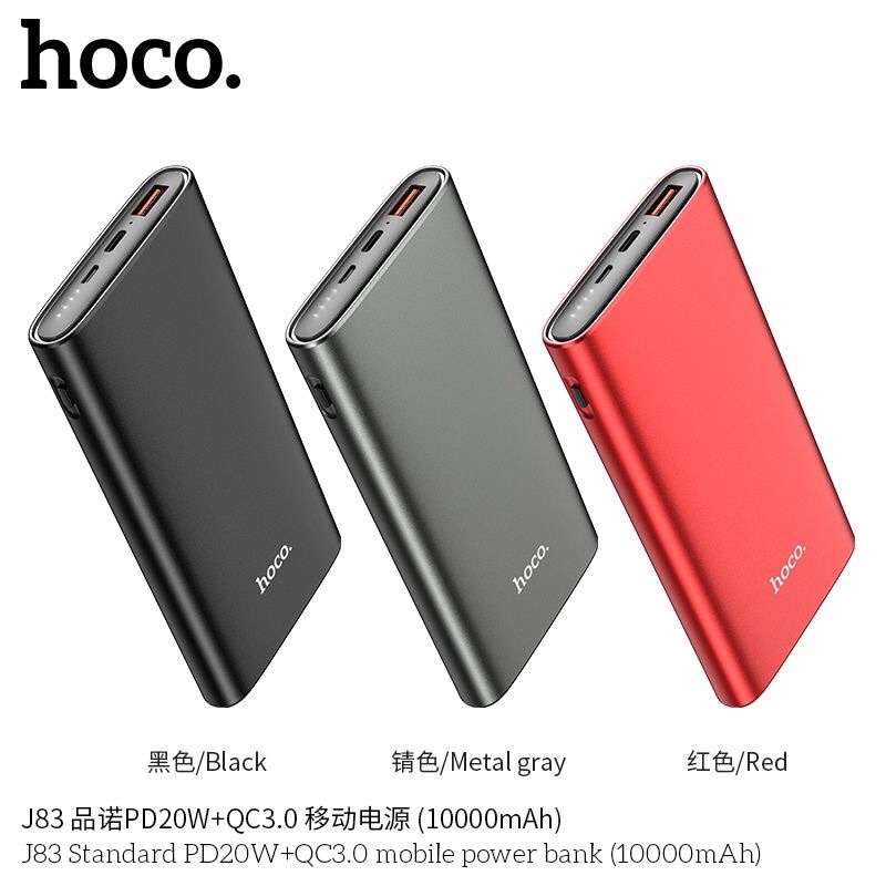 ✅SẠC DỰ PHÒNG Sạc nhanh HOCO J83 10.000mAh Standard PD20W+QC 3.0 moble power bank-Hàng chính hãng