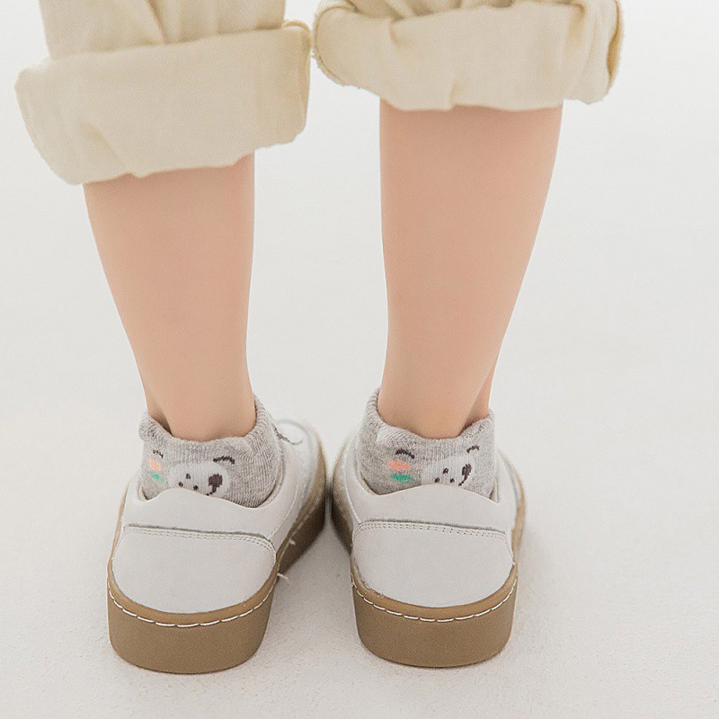 Set 5 đôi tất Cotton hoạ tiết hoạt hình đáng yêu cho bé