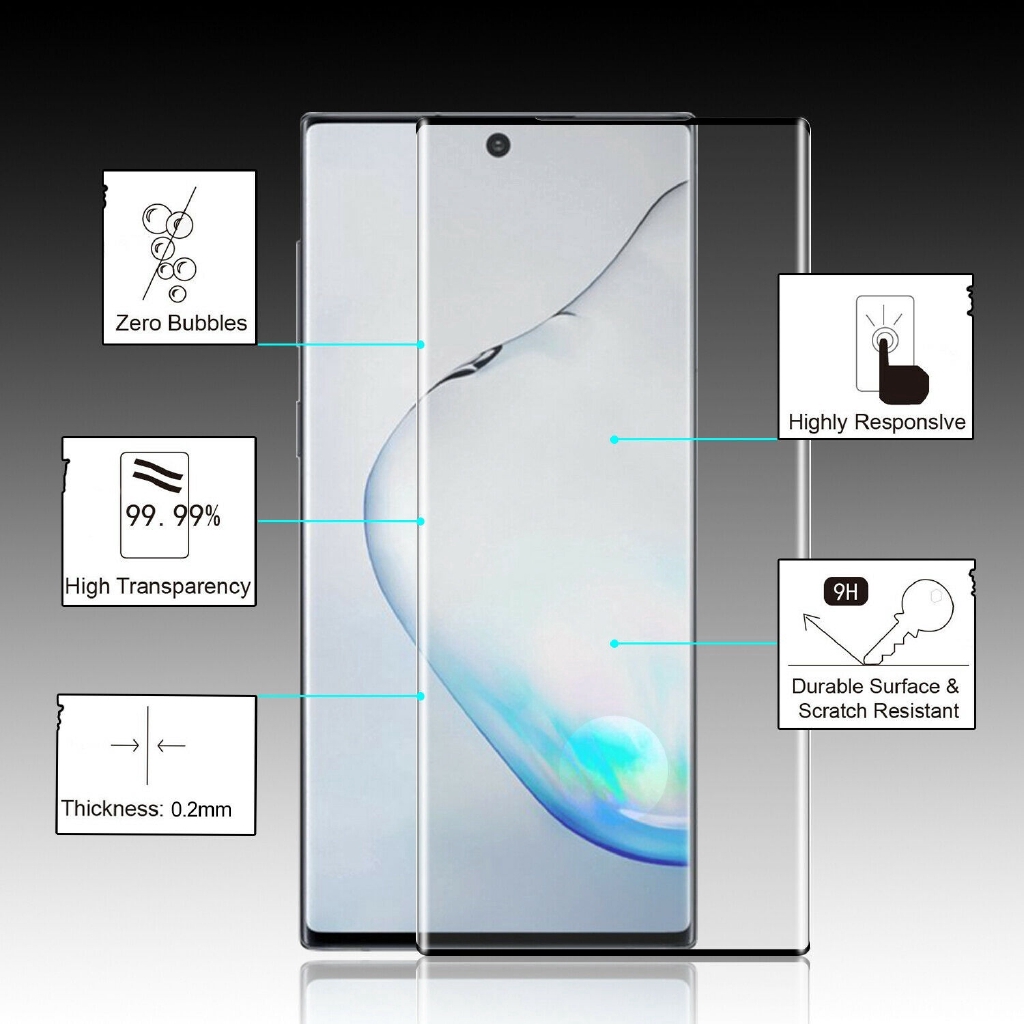 Miếng dán cường lực màn hình cong cho For  Samsung Galaxy S10 S9 S8 S7 Plus Galaxy Note 10