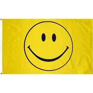 Lá cờ trang trí họa tiết mặt cười xinh xắn khổ 150CM X 90CM