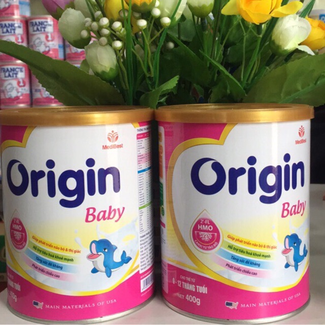Sữa Origin baby 400g-900g cho bé từ 0 -12 tháng, nhẹ cân, ốm yếu- HMO, canxi từ tảo đỏ